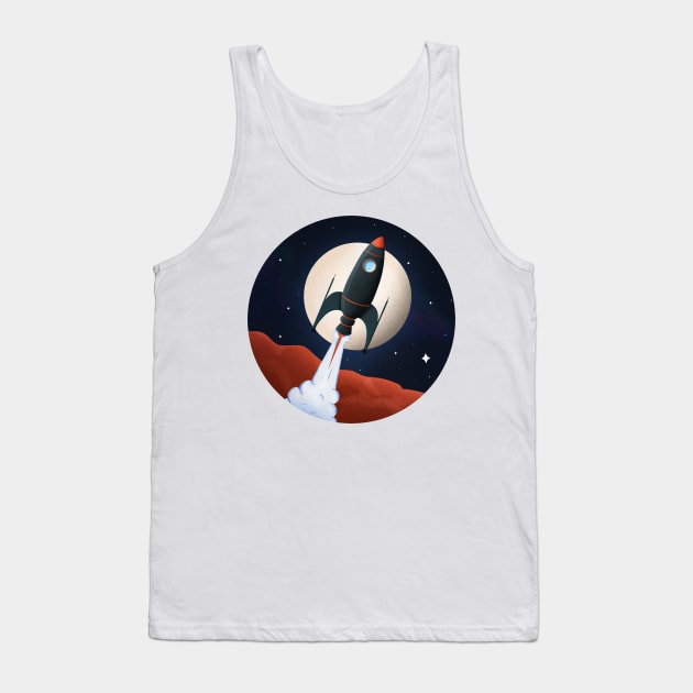 Space Rocket Tank Top by HustleHardStore